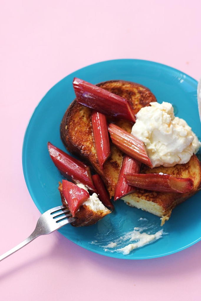 Brioche French Toast with Maple & Rosemary Rhubarb The Sugar Hit
