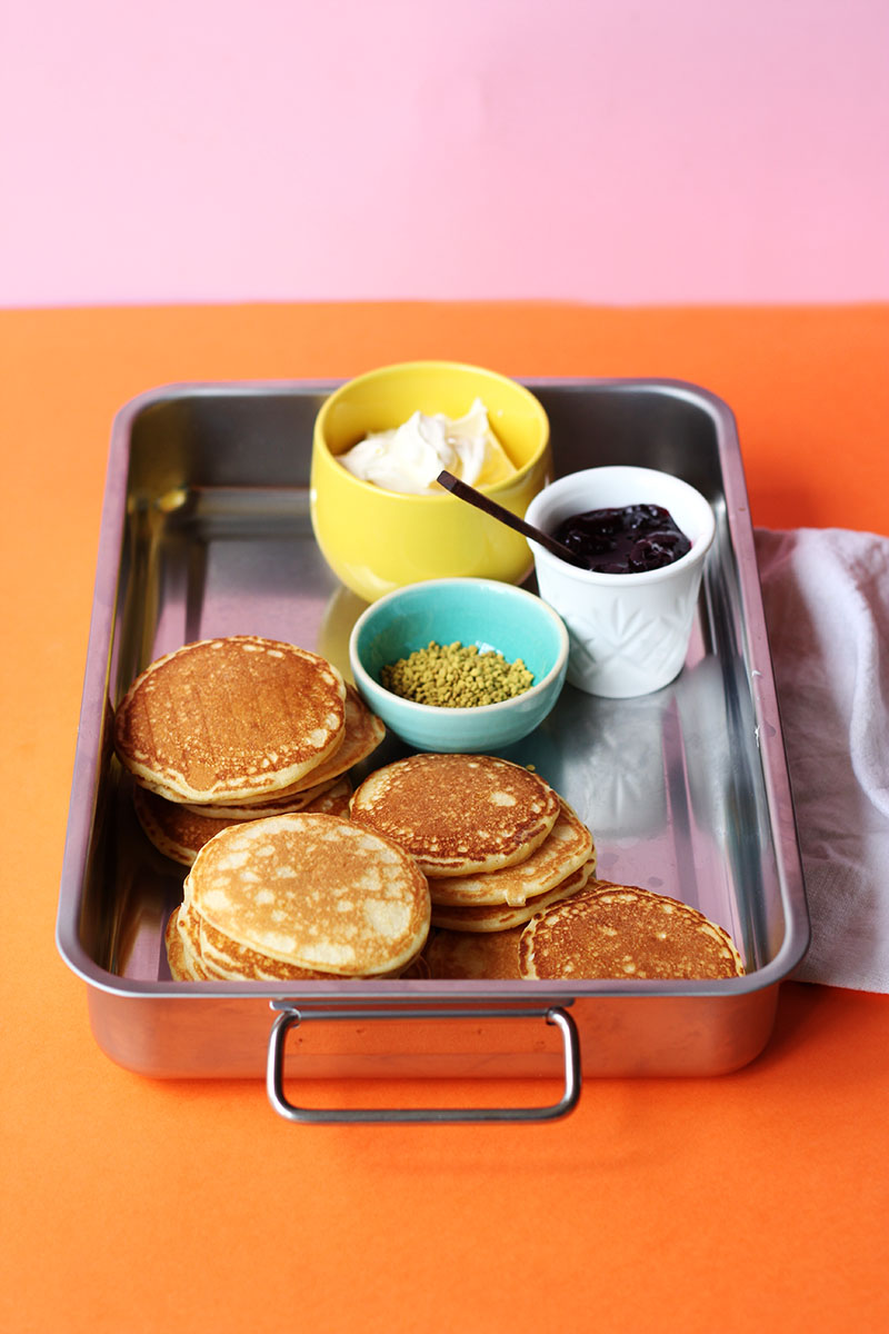 Cornmeal Pikelets with Jam & Cream // The Sugar Hit