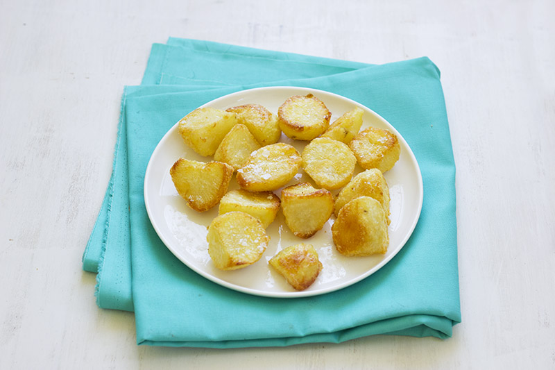 Golden Polenta Roast Potatoes // The Sugar Hit