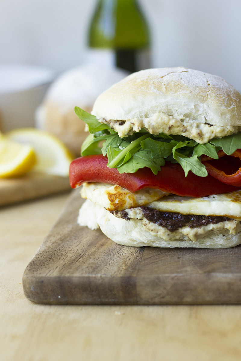 Haloumi and Roasted Capsicum Burgers // The Sugar Hit