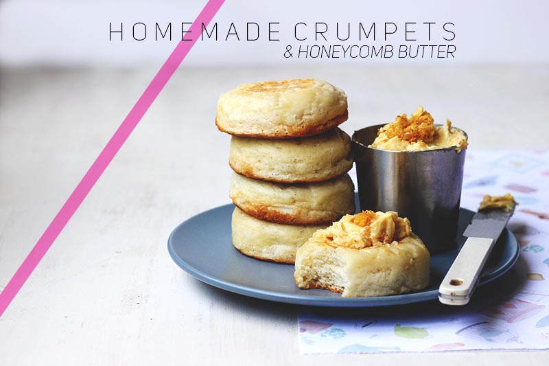 Homemade Crumpets and Honeycomb Butter // The Sugar Hit