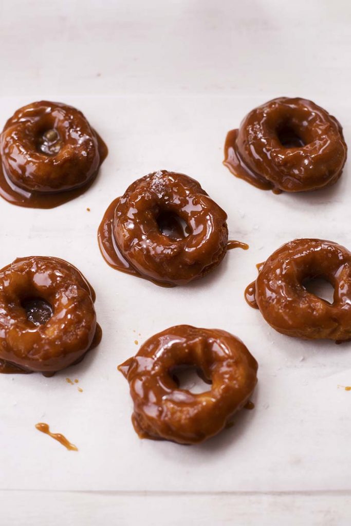 Old Fashioned Doughnuts with Salted Caramel Glaze The Sugar Hit