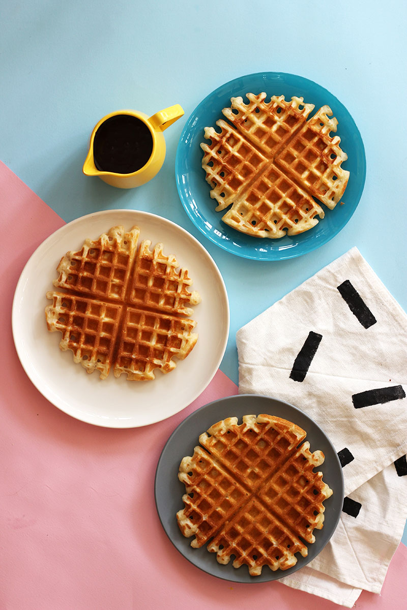 Olive Oil Waffles with Dark Chocolate Sauce // The Sugar Hit