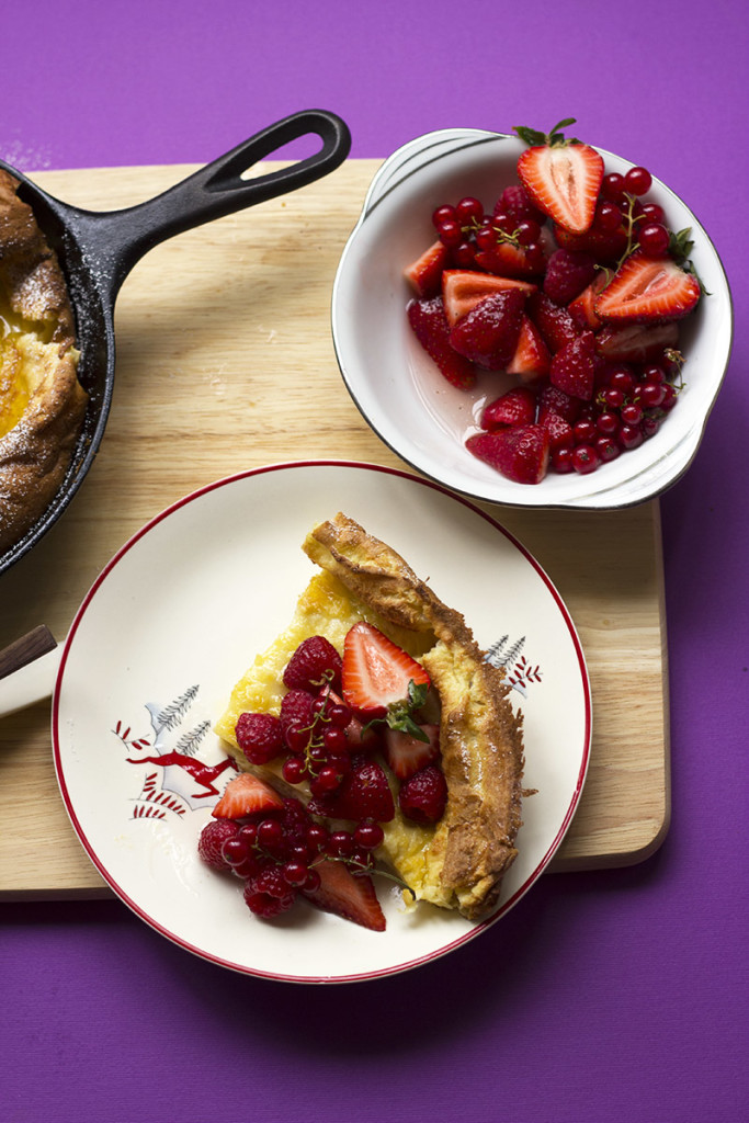 Vanilla Bean Dutch Baby with Ginger Berry Salad The Sugar Hit
