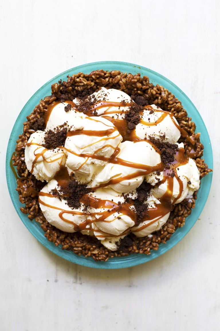 Peanut Butter Rice Krispie Ice Cream Pie The Sugar Hit